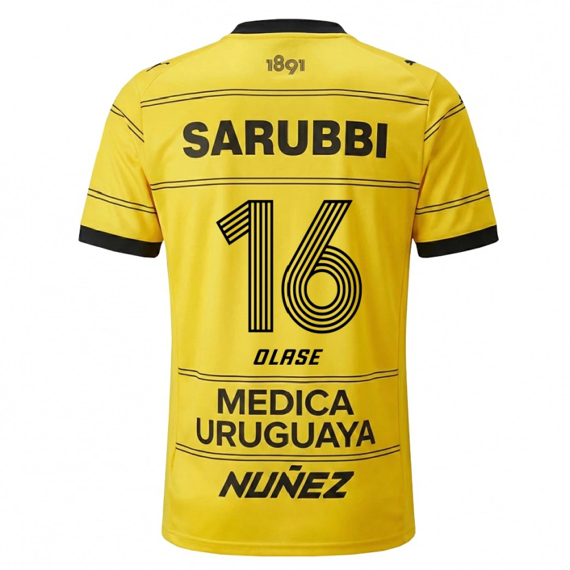 Danxen Criança Camisola Tomás Olase #16 Amarelo Preto Alternativa 2026/27 Camisa