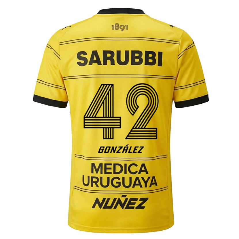Danxen Criança Camisola Luciano González #42 Amarelo Preto Alternativa 2026/27 Camisa
