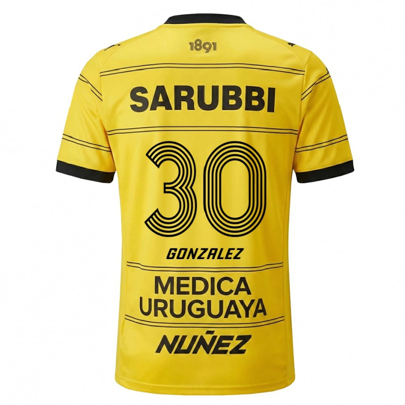 Danxen Criança Camisola Ángel González #30 Amarelo Preto Alternativa 2026/27 Camisa