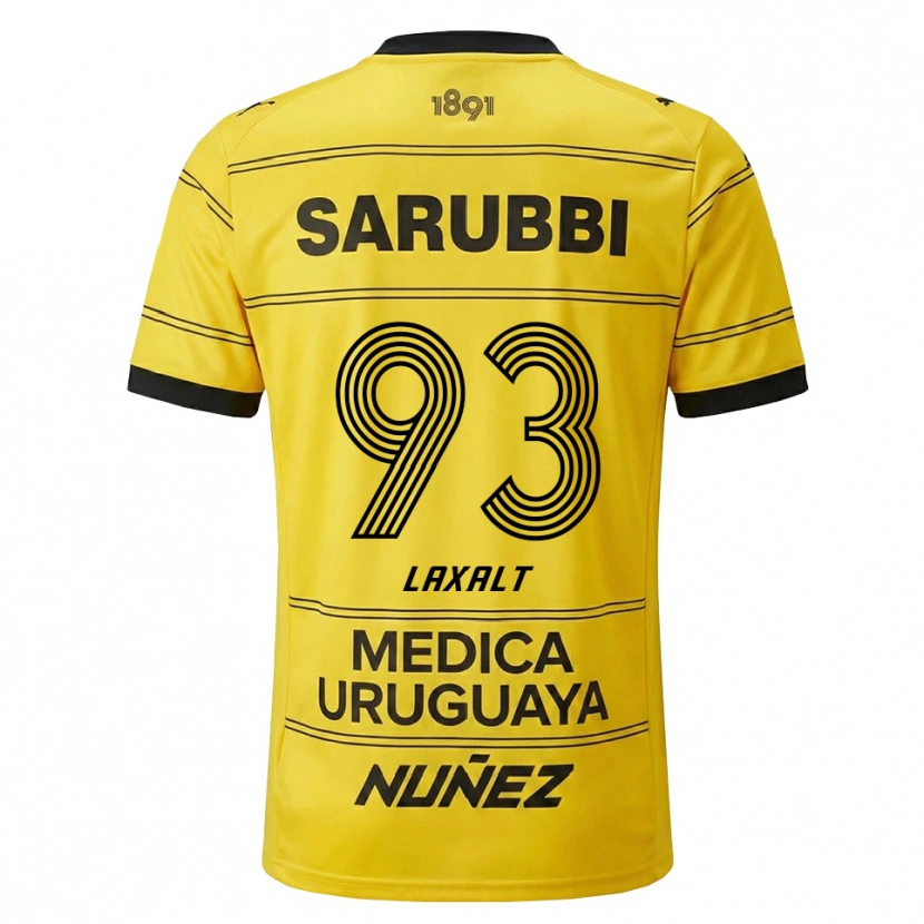 Danxen Criança Camisola Diego Laxalt #93 Amarelo Preto Alternativa 2026/27 Camisa
