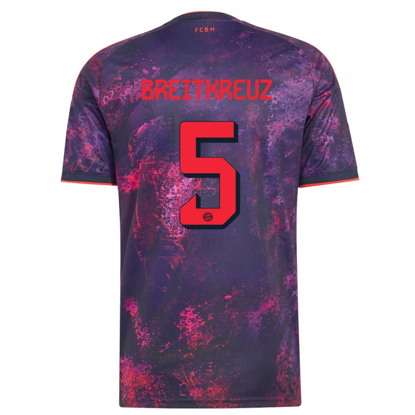 Danxen Criança Camisola Steve Breitkreuz #5 Vermelho Púrpura Terceiro 2026/27 Camisa