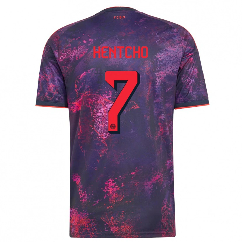 Danxen Criança Camisola Aviel Hentcho #7 Vermelho Púrpura Terceiro 2026/27 Camisa