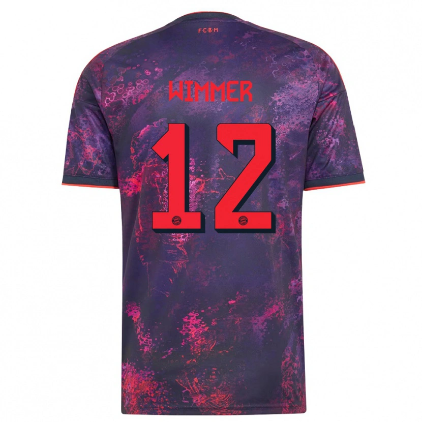 Danxen Criança Camisola Benedikt Wimmer #12 Vermelho Púrpura Terceiro 2026/27 Camisa
