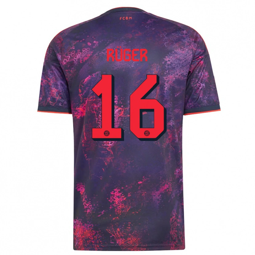 Danxen Criança Camisola Kurt Rüger #16 Vermelho Púrpura Terceiro 2026/27 Camisa