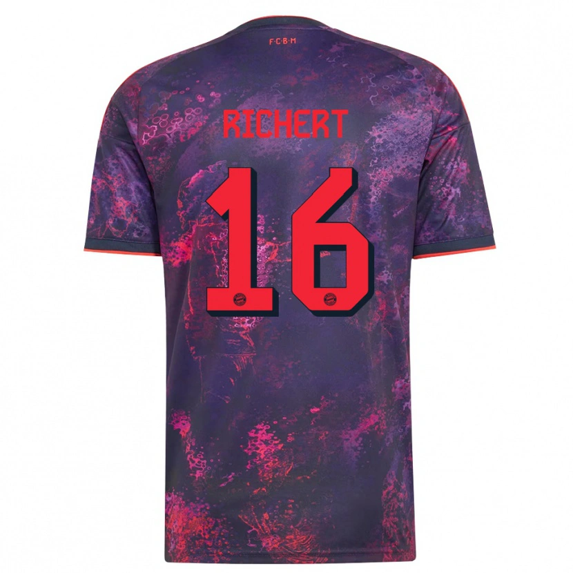 Danxen Criança Camisola Leonhard Richert #16 Vermelho Púrpura Terceiro 2026/27 Camisa
