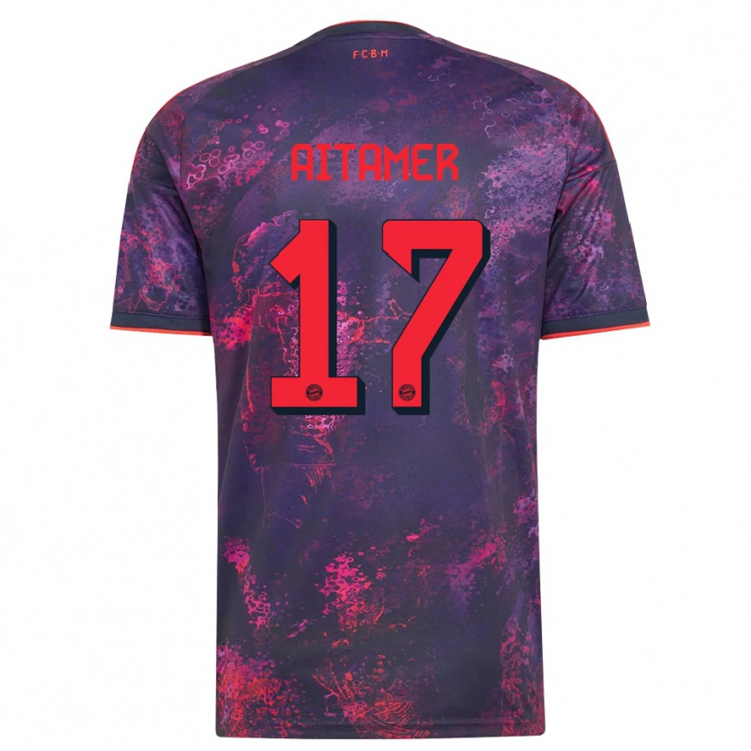 Danxen Criança Camisola Younes Aitamer #17 Vermelho Púrpura Terceiro 2026/27 Camisa