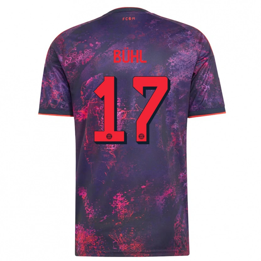 Danxen Criança Camisola Klara Bühl #17 Vermelho Púrpura Terceiro 2026/27 Camisa