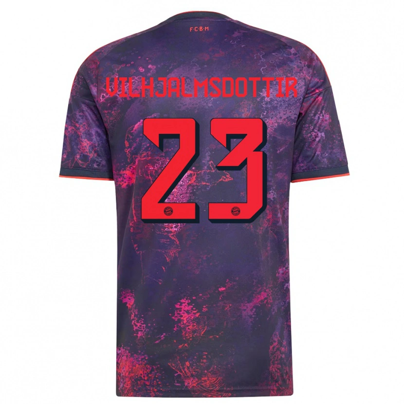 Danxen Criança Camisola Karolina Lea Vilhjalmsdottir #23 Vermelho Púrpura Terceiro 2026/27 Camisa