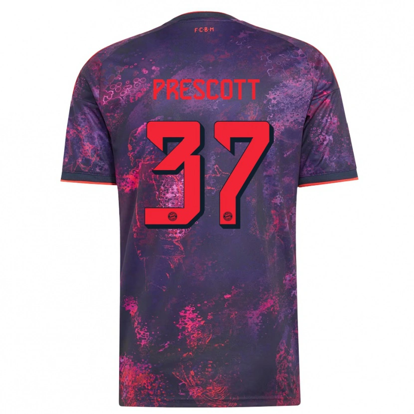 Danxen Criança Camisola Leonard Prescott #37 Vermelho Púrpura Terceiro 2026/27 Camisa