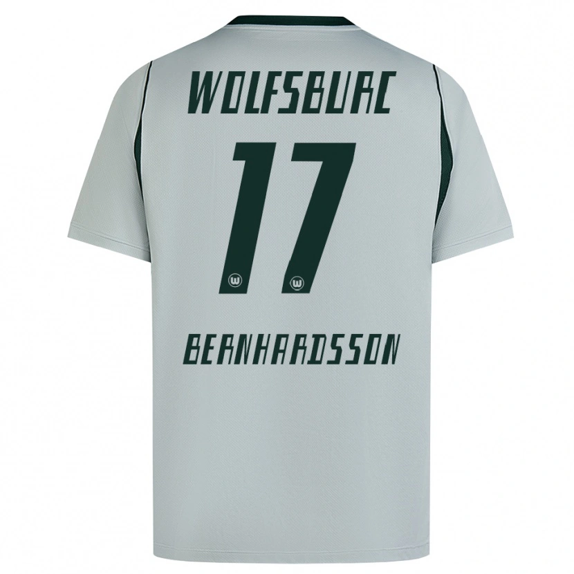Danxen Criança Camisola Alexander Bernhardsson #17 Cinza Verde Alternativa 2026/27 Camisa