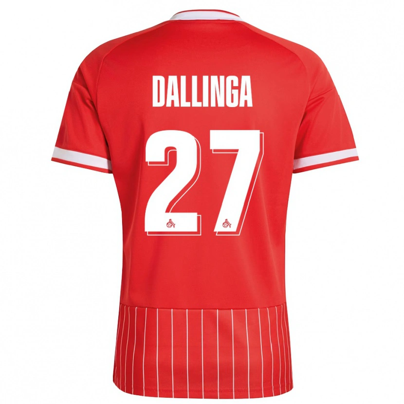 Danxen Homem Camisola Thijs Dallinga #27 Vermelho Branco Verde Alternativa 2026/27 Camisa