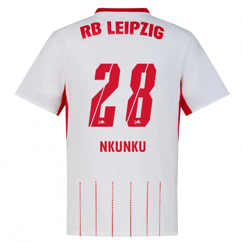 Danxen Homem Camisola Christopher Nkunku #28 Vermelho Branco Amarelo Principal 2026/27 Camisa