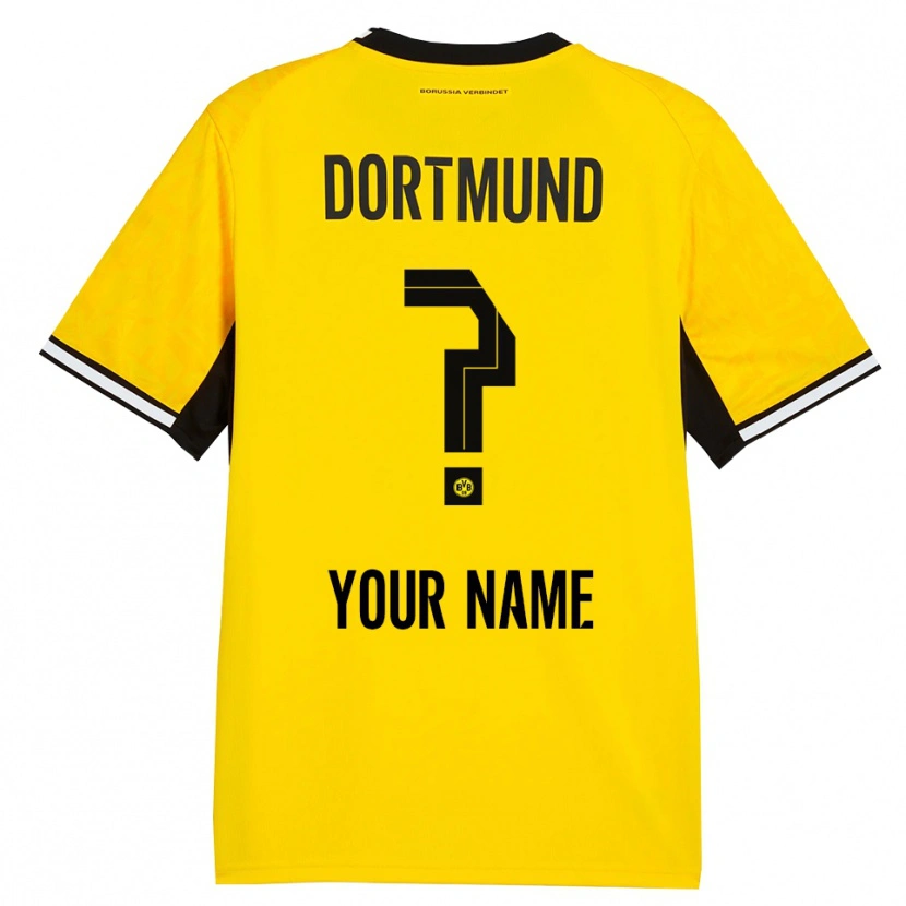 Danxen Homem Camisola Seu Nome #0 Amarelo Preto Branco Principal 2026/27 Camisa