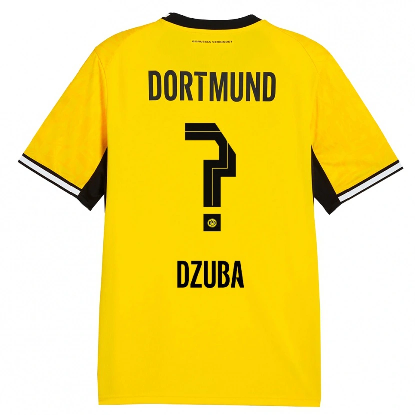 Danxen Homem Camisola Fabian Dzuba #0 Amarelo Preto Branco Principal 2026/27 Camisa