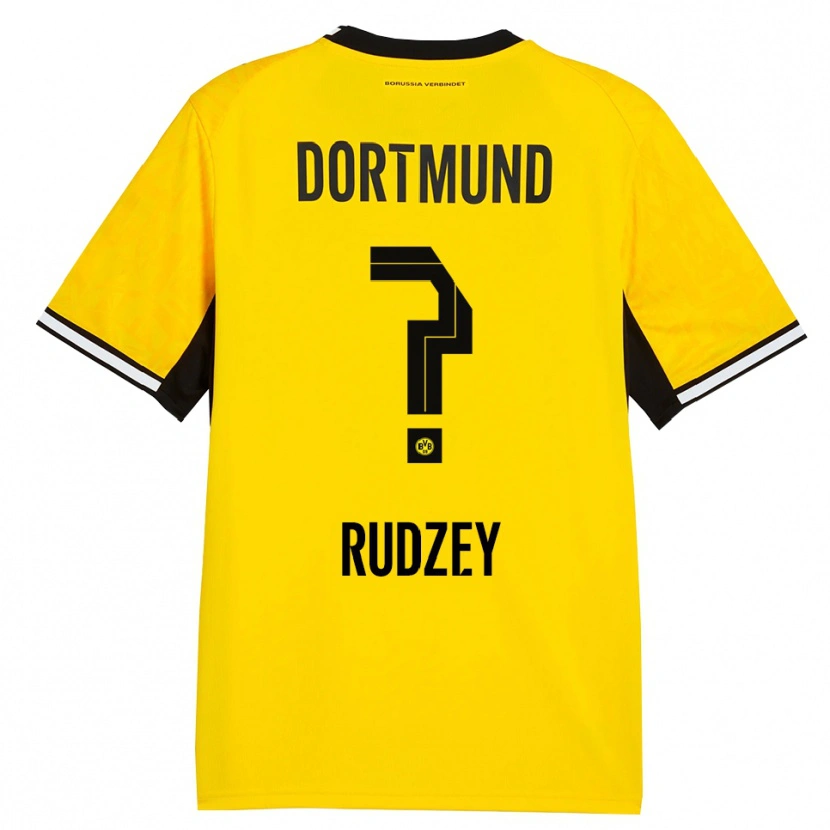 Danxen Homem Camisola Nazariy Rudzey #0 Amarelo Preto Branco Principal 2026/27 Camisa