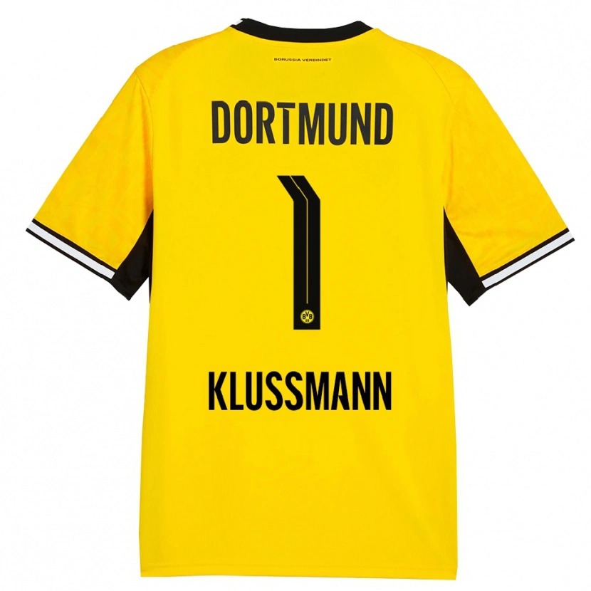 Danxen Homem Camisola Leon Klußmann #1 Amarelo Preto Branco Principal 2026/27 Camisa