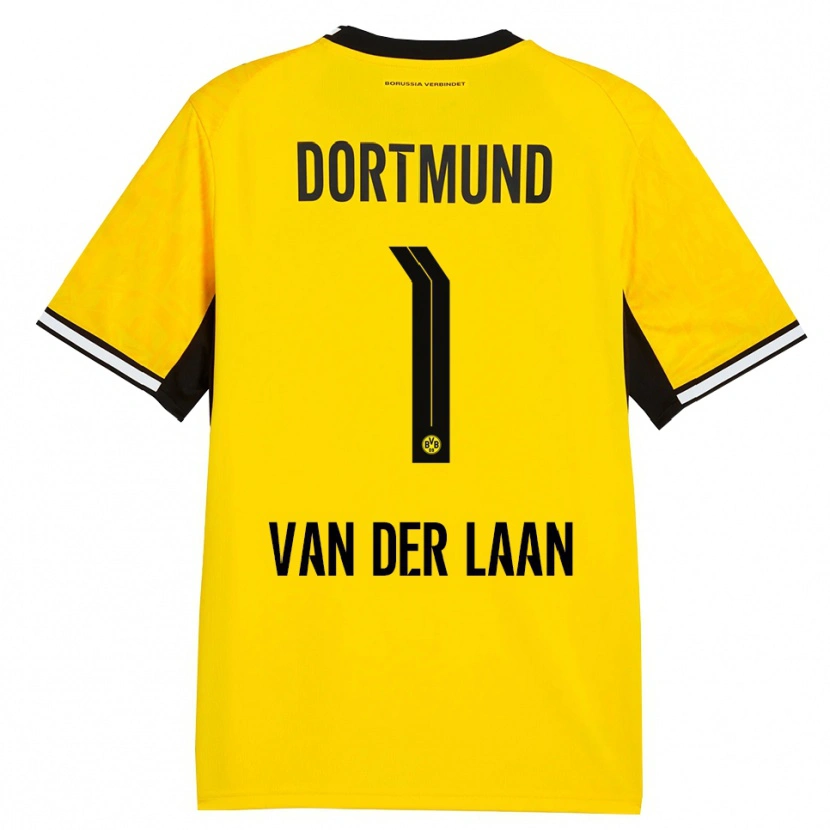 Danxen Homem Camisola Laura Van Der Laan #1 Amarelo Preto Branco Principal 2026/27 Camisa