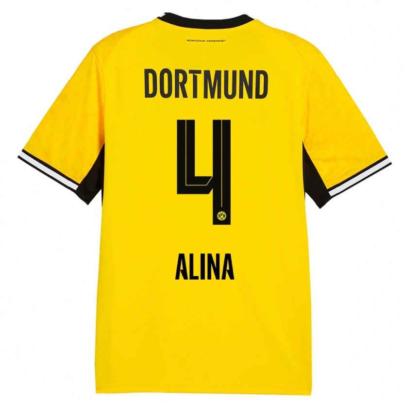 Danxen Homem Camisola Grijseels Alina #4 Amarelo Preto Branco Principal 2026/27 Camisa