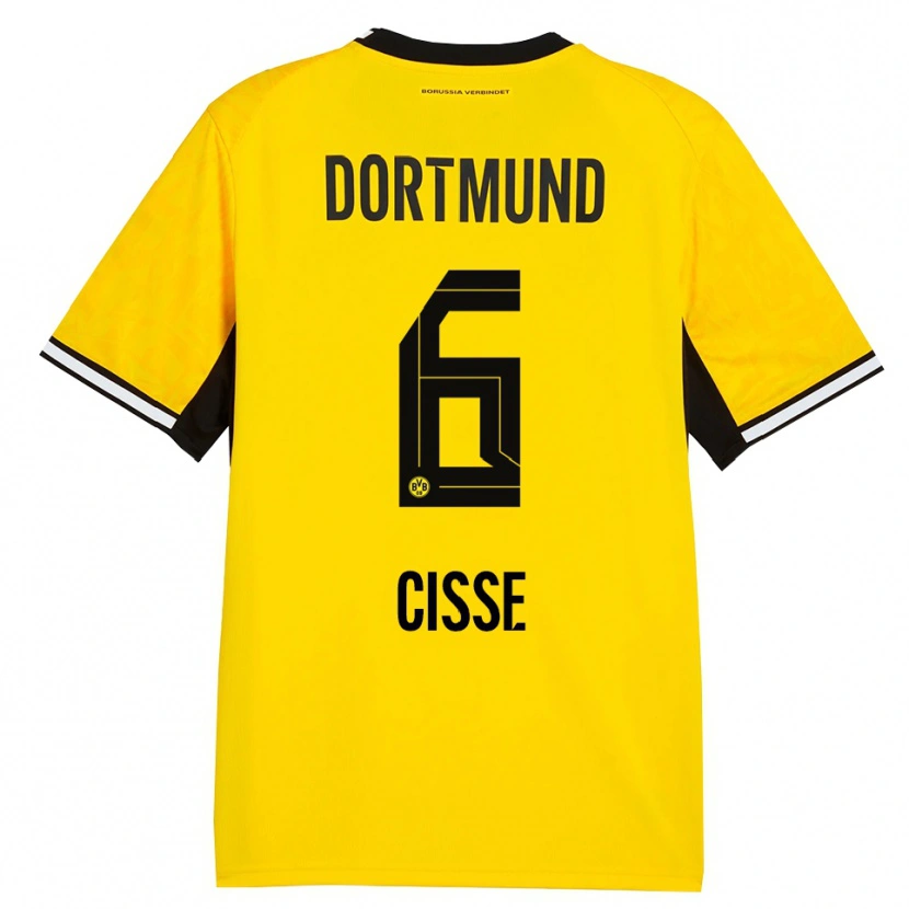 Danxen Homem Camisola Faroukou Cisse #6 Amarelo Preto Branco Principal 2026/27 Camisa