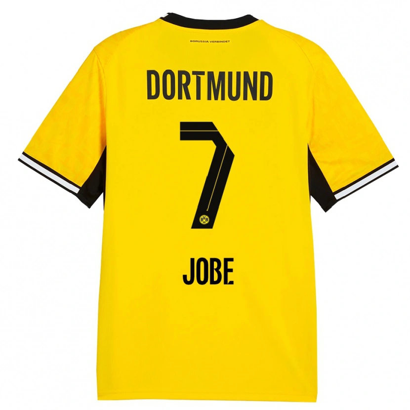 Danxen Homem Camisola Jobe Bellingham #7 Amarelo Preto Branco Principal 2026/27 Camisa