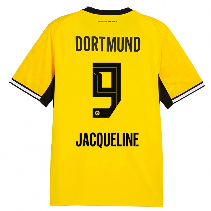 Danxen Homem Camisola Moreno Jacqueline #9 Amarelo Preto Branco Principal 2026/27 Camisa