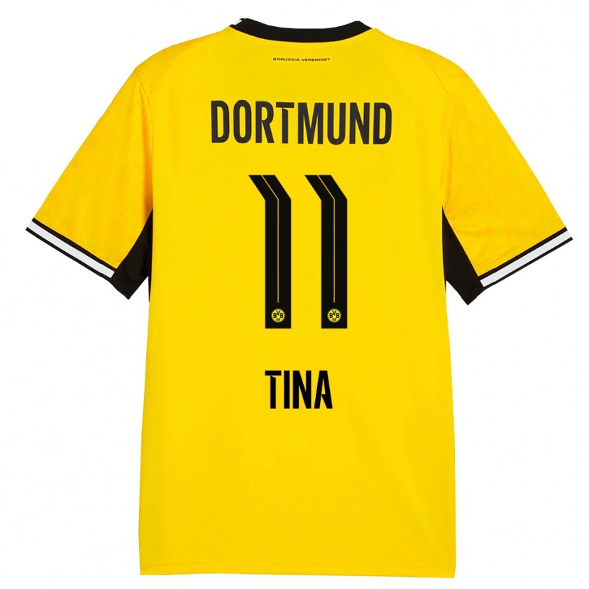 Danxen Homem Camisola Abdulla Tina #11 Amarelo Preto Branco Principal 2026/27 Camisa