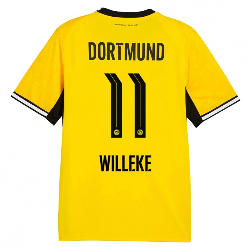 Danxen Homem Camisola Nora Willeke #11 Amarelo Preto Branco Principal 2026/27 Camisa