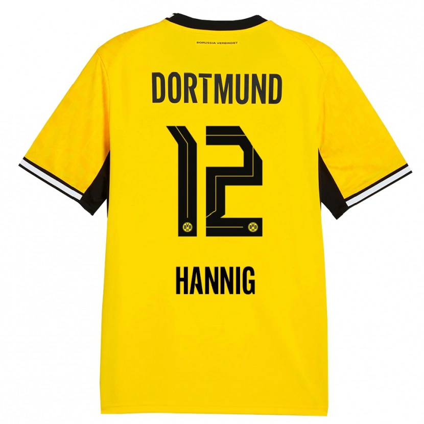 Danxen Homem Camisola Paul Hannig #12 Amarelo Preto Branco Principal 2026/27 Camisa