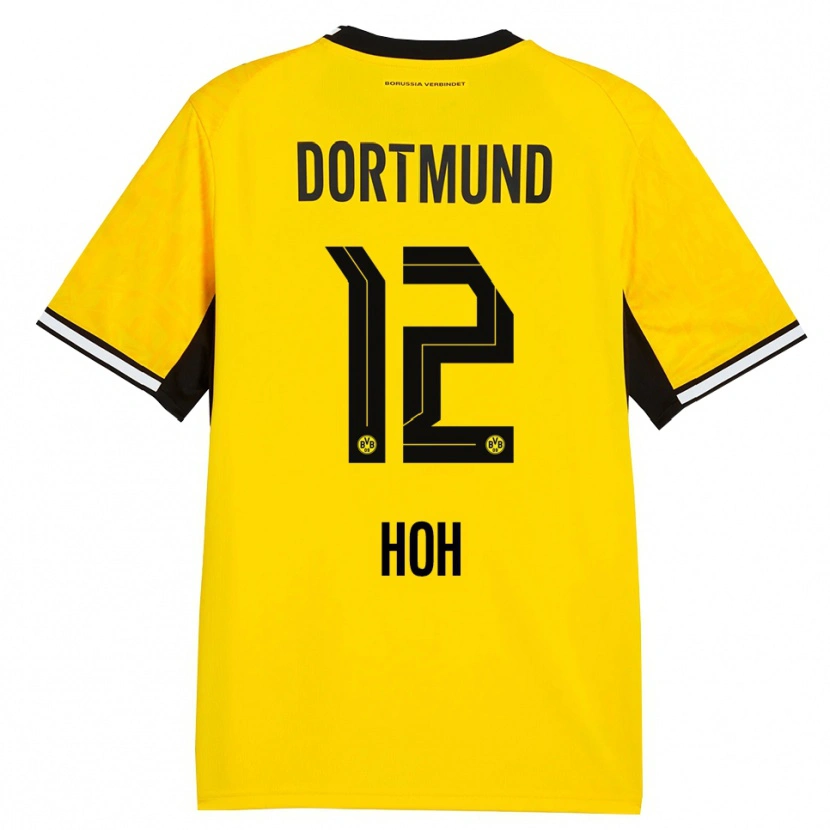 Danxen Homem Camisola Hendrik Hoh #12 Amarelo Preto Branco Principal 2026/27 Camisa