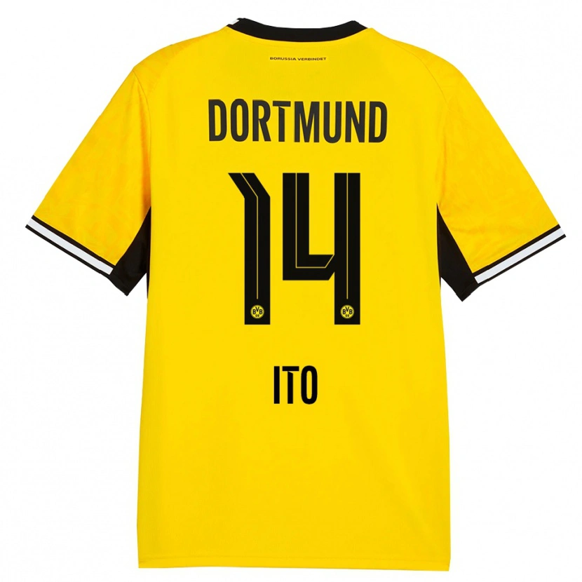 Danxen Homem Camisola Sara Ito #14 Amarelo Preto Branco Principal 2026/27 Camisa