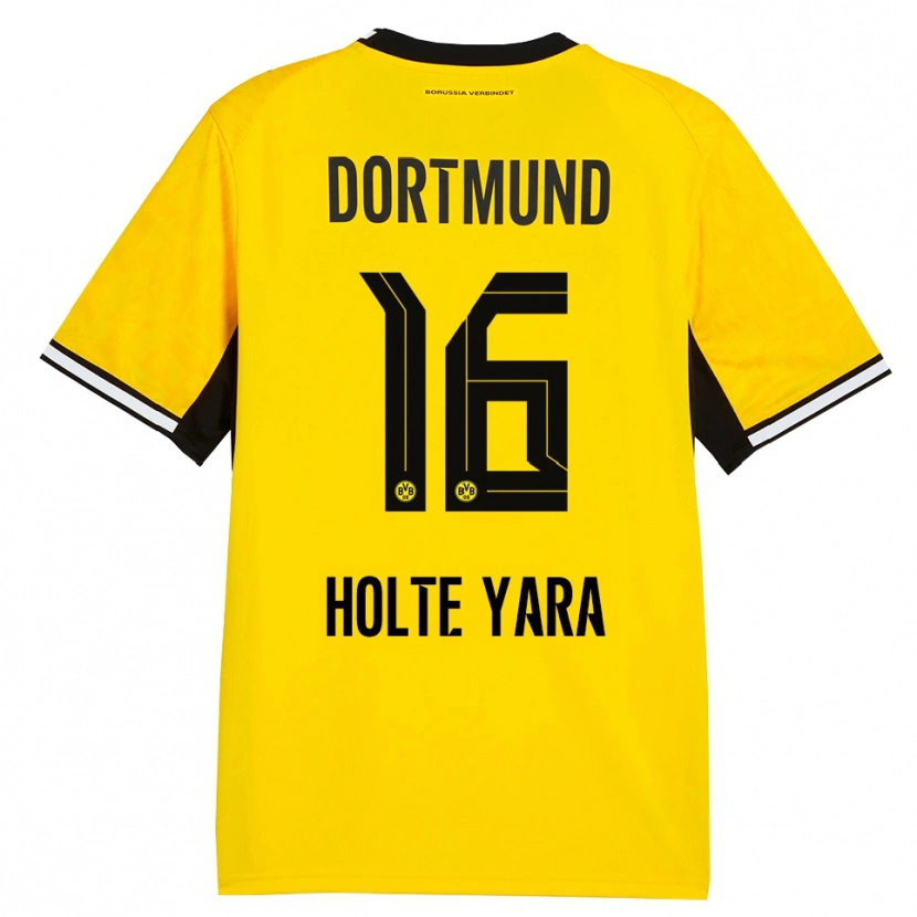 Danxen Homem Camisola Ten Holte Yara #16 Amarelo Preto Branco Principal 2026/27 Camisa