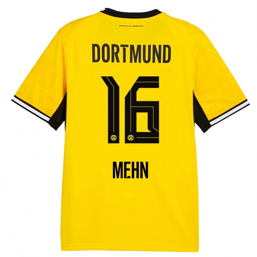 Danxen Homem Camisola Phil Josef Mehn #16 Amarelo Preto Branco Principal 2026/27 Camisa