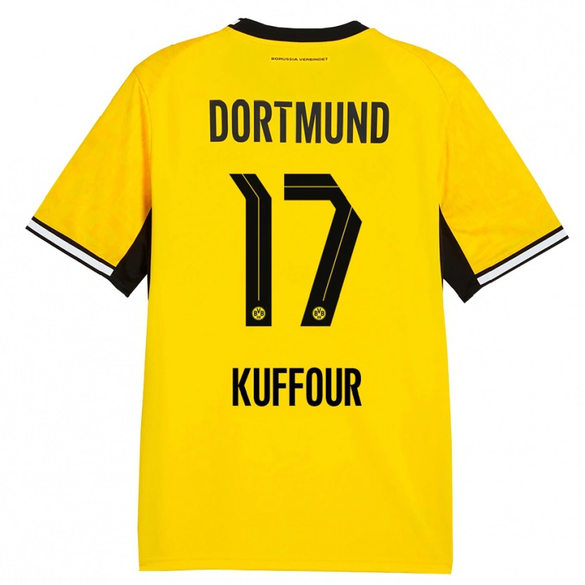 Danxen Homem Camisola Lloyd-Addo Kuffour #17 Amarelo Preto Branco Principal 2026/27 Camisa