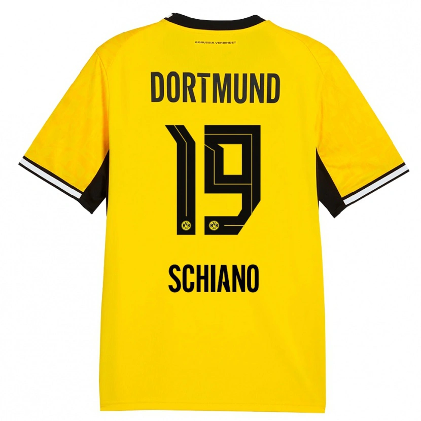 Danxen Homem Camisola Emilio Schiano #19 Amarelo Preto Branco Principal 2026/27 Camisa