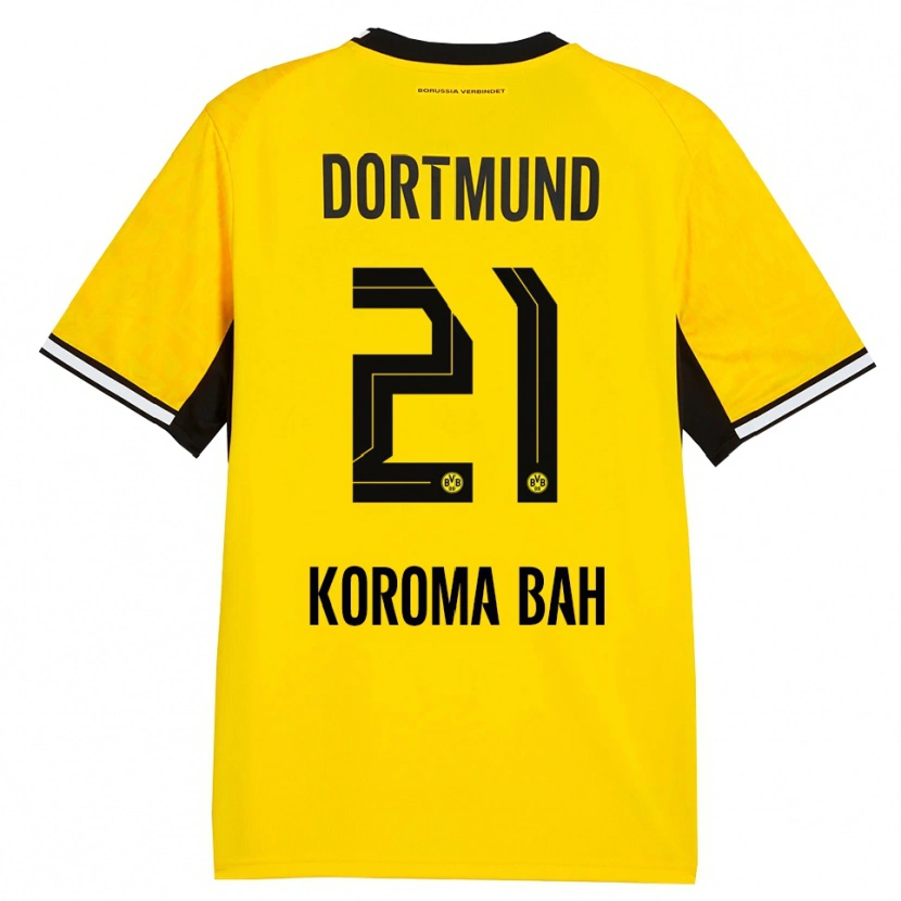 Danxen Homem Camisola Septimus Koroma Bah #21 Amarelo Preto Branco Principal 2026/27 Camisa