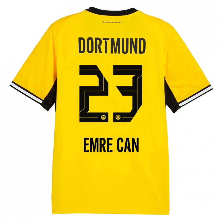 Danxen Homem Camisola Emre Can #23 Amarelo Preto Branco Principal 2026/27 Camisa