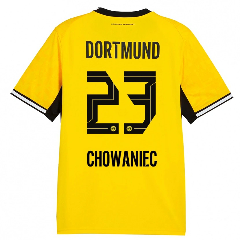 Danxen Homem Camisola Jonas Chowaniec #23 Amarelo Preto Branco Principal 2026/27 Camisa