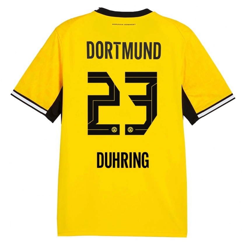 Danxen Homem Camisola Marc Niclas Duhring #23 Amarelo Preto Branco Principal 2026/27 Camisa