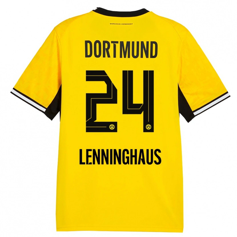 Danxen Homem Camisola Mika Lenninghaus #24 Amarelo Preto Branco Principal 2026/27 Camisa