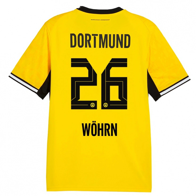 Danxen Homem Camisola Yasu Wöhrn #26 Amarelo Preto Branco Principal 2026/27 Camisa