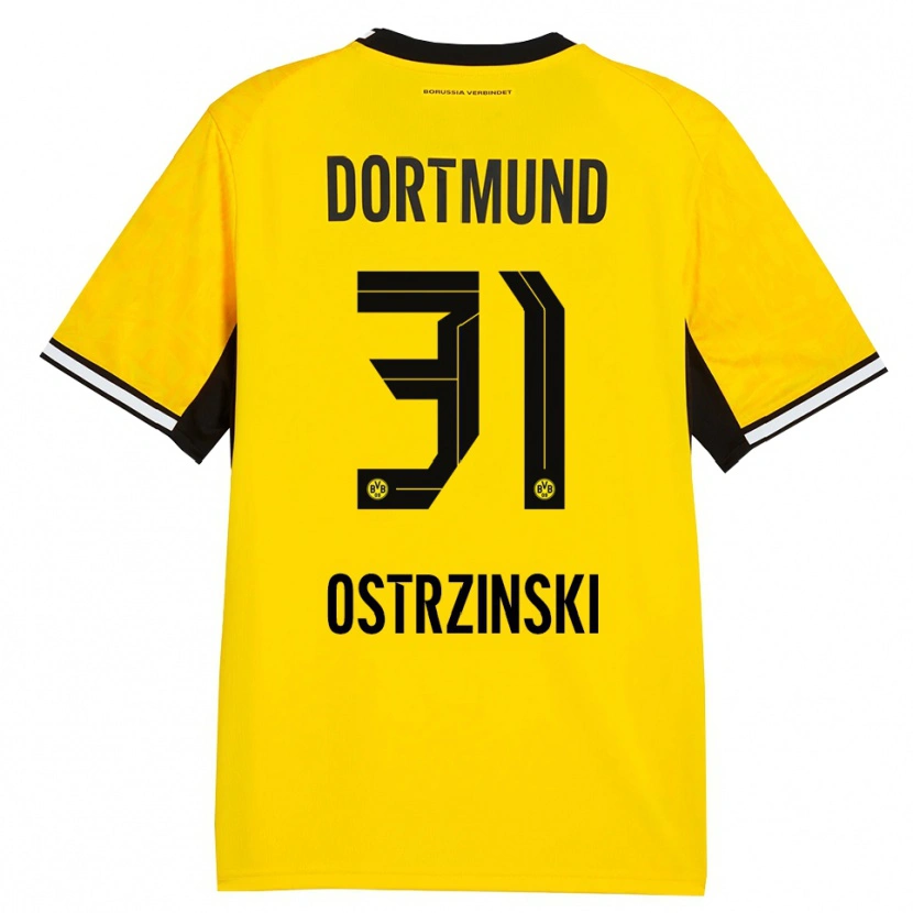 Danxen Homem Camisola Silas Ostrzinski #31 Amarelo Preto Branco Principal 2026/27 Camisa