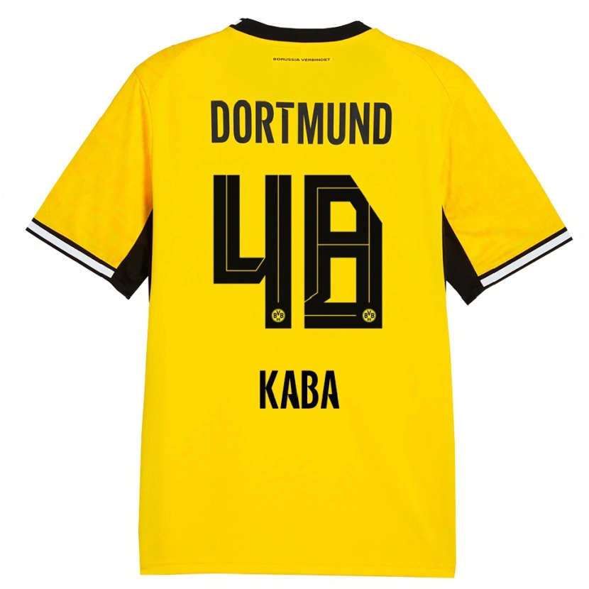 Danxen Homem Camisola Mussa Kaba #48 Amarelo Preto Branco Principal 2026/27 Camisa