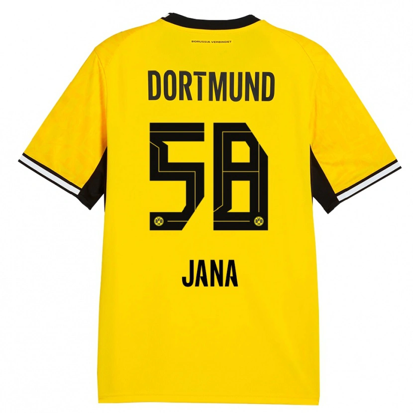 Danxen Homem Camisola Nordberg Jana #58 Amarelo Preto Branco Principal 2026/27 Camisa