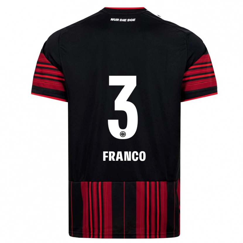 Danxen Homem Camisola Giuseppe Franco #3 Preto Vermelho Branco Principal 2026/27 Camisa