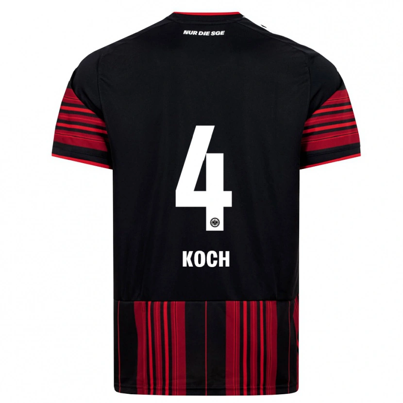 Danxen Homem Camisola Robin Koch #4 Preto Vermelho Branco Principal 2026/27 Camisa