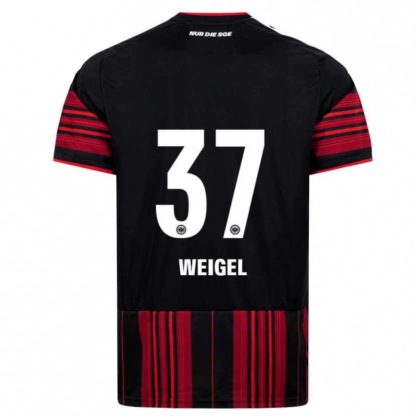 Danxen Homem Camisola Tobias Weigel #37 Preto Vermelho Branco Principal 2026/27 Camisa