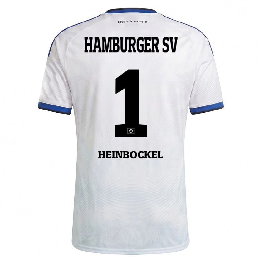 Danxen Homem Camisola Simon Heinbockel #1 Branco Preto Azul Principal 2026/27 Camisa