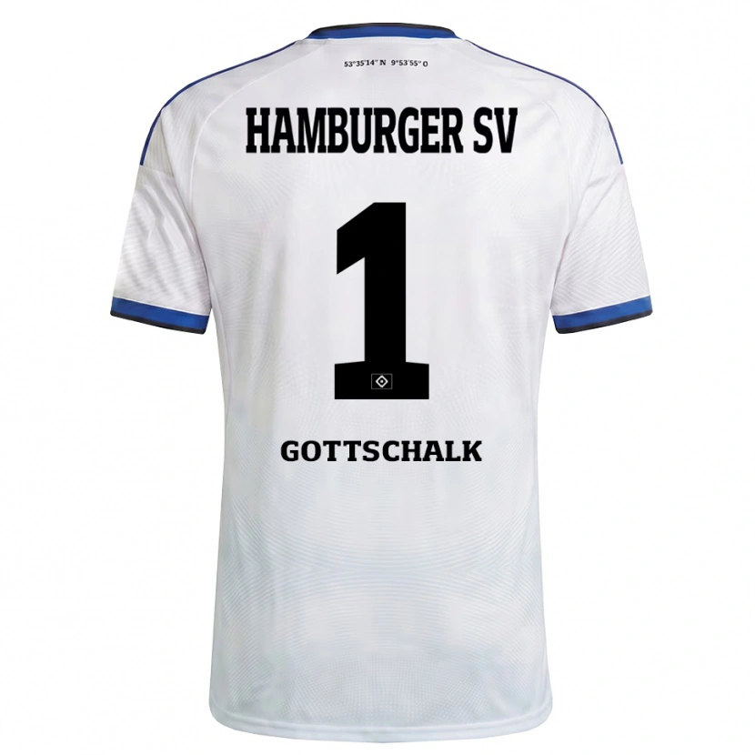Danxen Homem Camisola Juri Gottschalk #1 Branco Preto Azul Principal 2026/27 Camisa