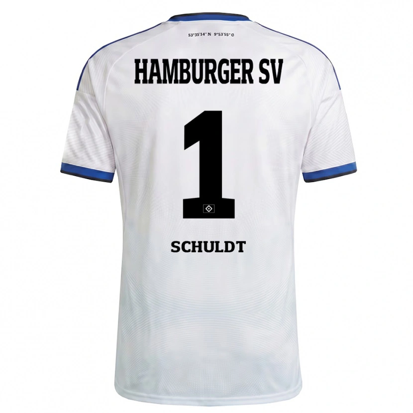 Danxen Homem Camisola Inga Schuldt #1 Branco Preto Azul Principal 2026/27 Camisa