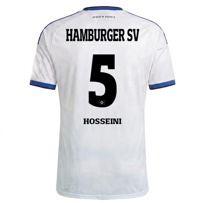 Danxen Homem Camisola Reza Hosseini #5 Branco Preto Azul Principal 2026/27 Camisa